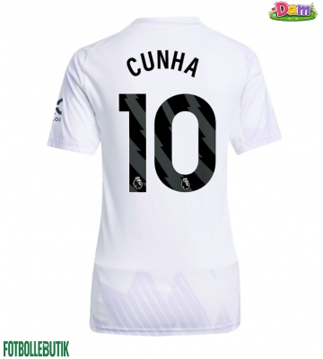 Manchester United Matheus Cunha #10 Bortatröja Kvinnor 2025-26 Kortärmad